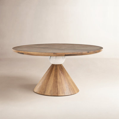 Eloisa Round Solid Wood Top Dining Table