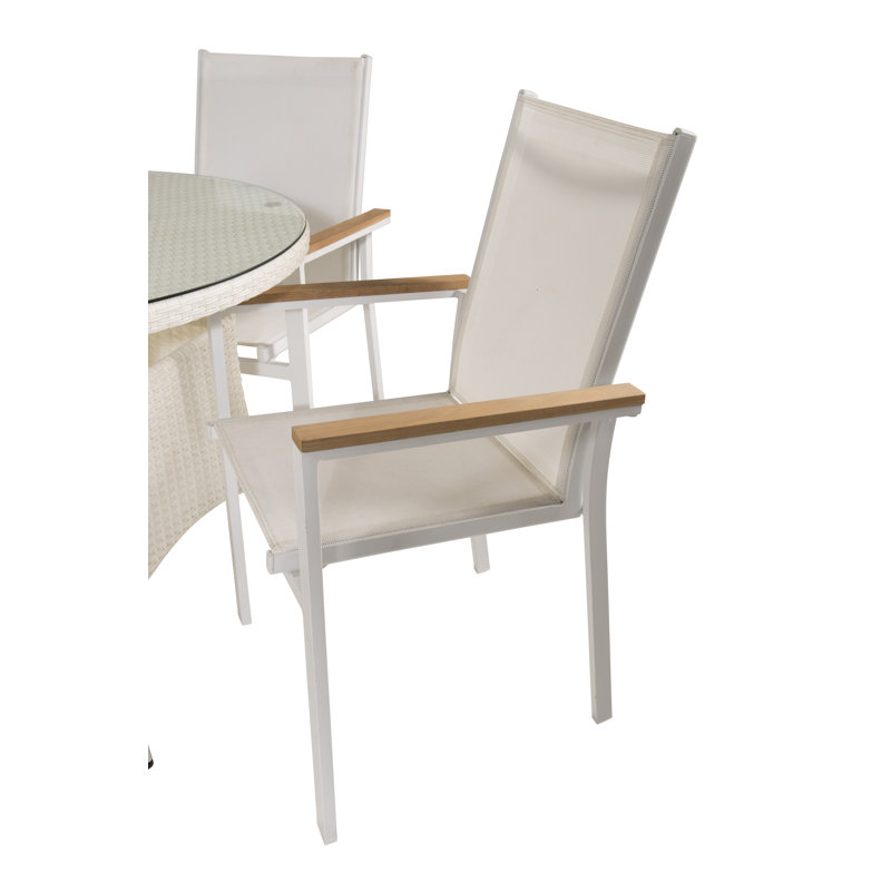 Mitul 4 - Person Patio Dining Set Round Table
