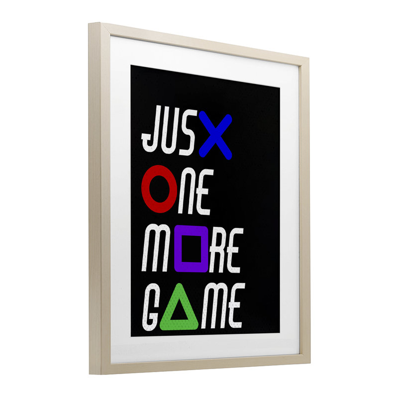 One More Game with Symbols, reproduction encadrée sous verre, conception de Kim Allen, H 21 po x l 17 po