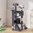 Lizzie Cat Tree Multi Level Play Tower Condo Cat Sisal Scratching Posts with Perches, Ramp and Brush-630395990-630386214
