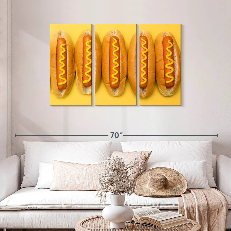Yarlin Hot Dogs, 28" H x 45" W