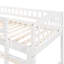 Lit simple superposé au-dessus d'un lit simple avec glissière et échelle, blanc-1801287773