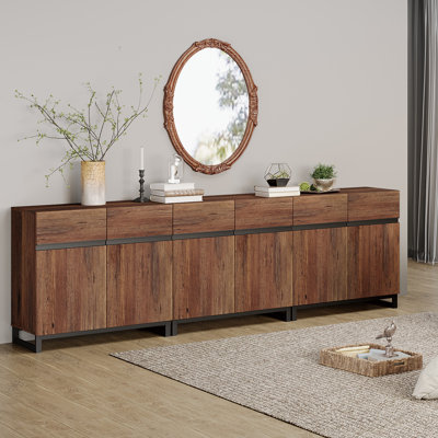 Modern 3-In-1 Accent Cabinet With Shelves - Storage Cabinet For Living Room, Hallway, Entryway