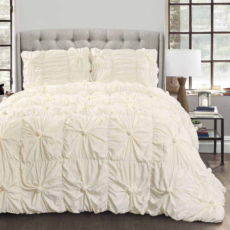 Ensemble d'édredon 100% coton moderne et contemporain Bella 3 pièces