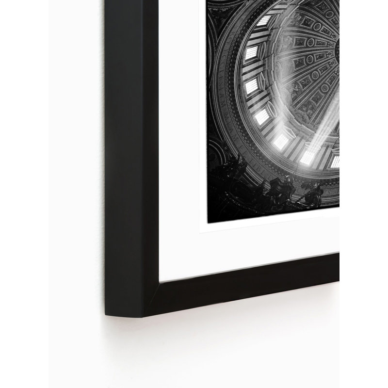 St. Peter''s Light - Picture Frame Photograph on Paper, 29.5" H x 35.5" W, Black Framed
