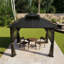 Gazebo Penguin Shefford, toit en métal, 3 m x 3 m - Noir-111532330