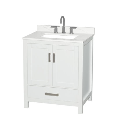 Sheffield 30" Freestanding Single Bathroom Vanity with Quartz Top