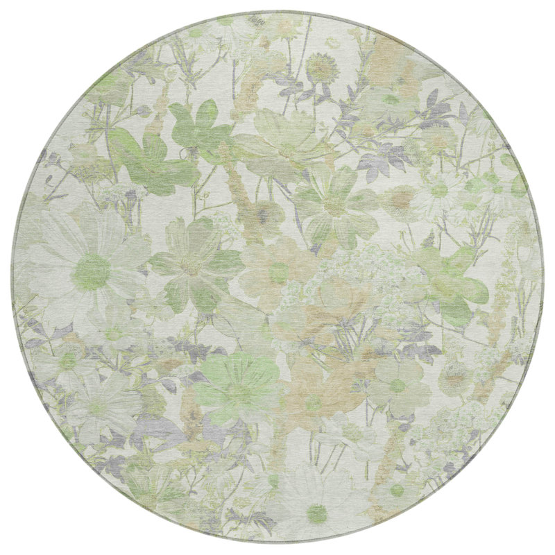 Tapis vert intérieur / extérieur Ameliah , 8 pi x 8 pi