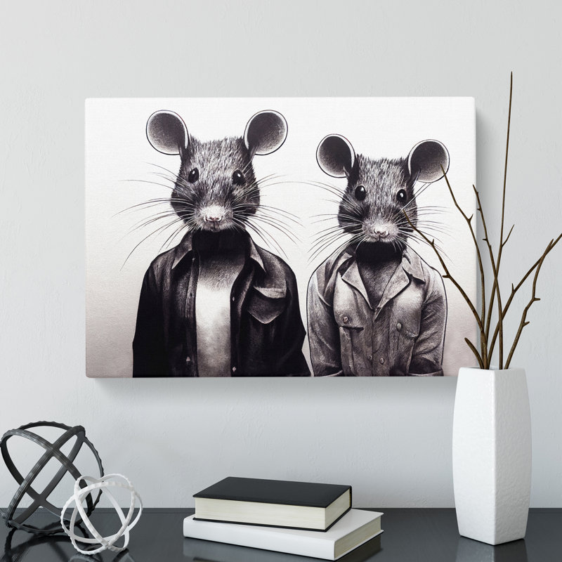 Two Street Rats - Wrapped Canvas, 50cm H x 76cm W x 3cm D