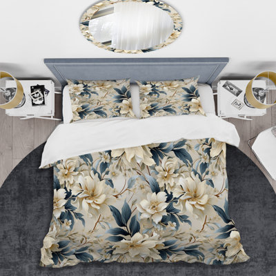 Contemporary Flourish Victorian Pattern Floral Duvet Cover