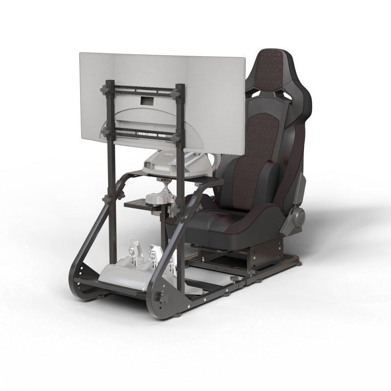 Enhanced And Stable Racing Wheel Cockpit, Compatible With Fanatec, PXN, Thrustmaster, And Logitech Adjustable Driving Simulators, Excluding Handbrake, Pedals, And Monitor