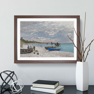 The Beach at Sainte Adresse by Claude Monet - Picture Frame Painting