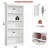 5-Tier Farmhouse Bookcase with Adjustable Shelves, Floor Standing Open Display Storage Rack, Anti-Slip Design-522821373-522821312