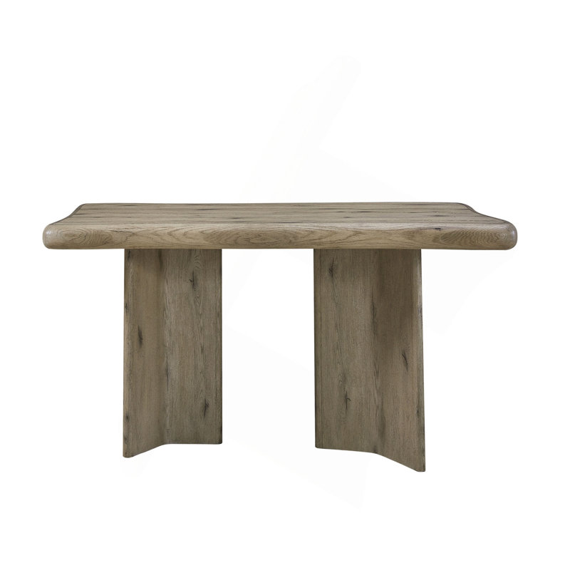 English Knotty Oak Double Pedestal Table