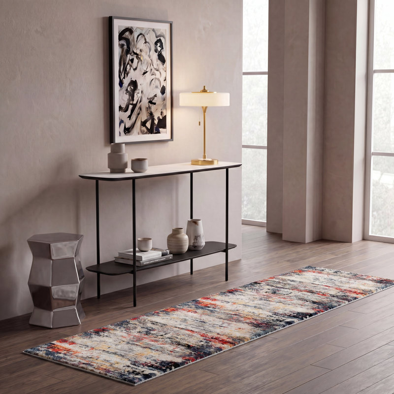 Doffin Performance Abstract Rug, Runner 2'6" x 8'