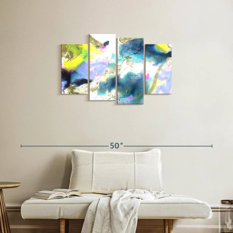 Nuage de tempête abstrait Avery, H 22 po x l 36 po