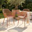 Pair of Lattice Bistro Garden Armchairs, Patio Dining-129428116