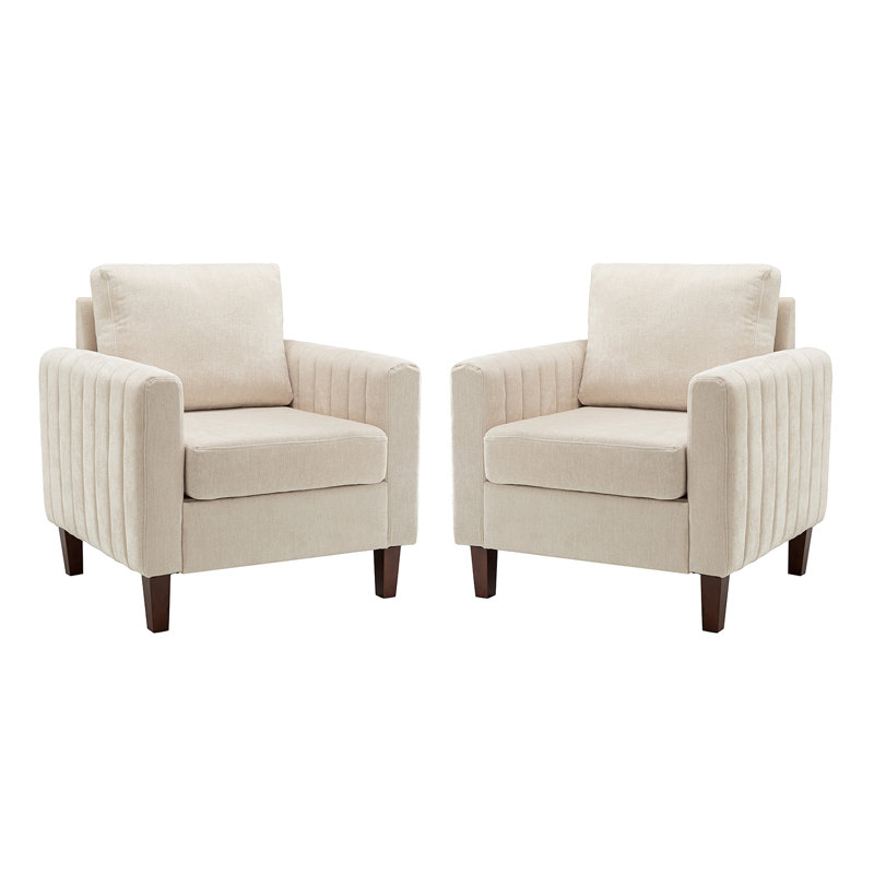 Ensemble de 2 fauteuils club Cephisus, Ivoire ivoire