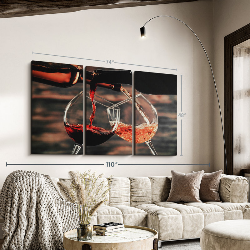 " Pouring Wine From Bottles ", 48" H x 74" W