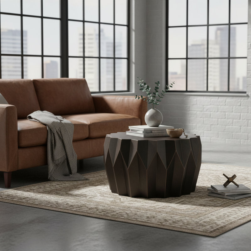Azevedo Solid Wood Single Coffee Table, Black