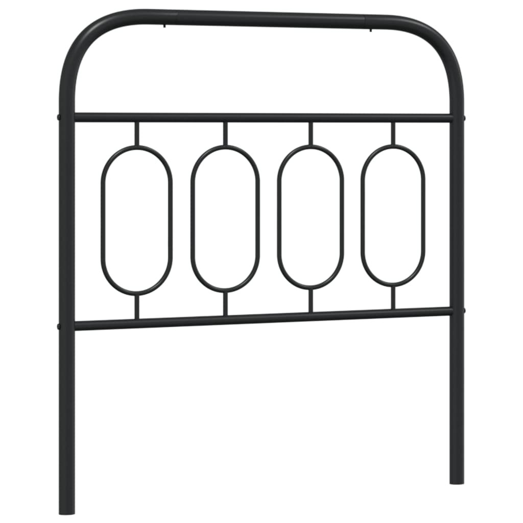 Vidaxl Metal Headboard Bedroom Home Decor Bed Header Bed Headboard Black 90 Cm - Image 3
