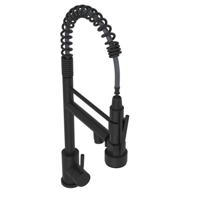 19" Matt Black Kitchen Faucet With Stainless Steel 304 - Sleek Design For Home Bathrooms 304, Contemporary Daily Use