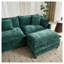Collection d'accoudoirs modernes en chenille vert pour canapé modulaire Cloud