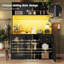 Modern Led Kitchen Cabinet With Glass Doors - App-controlled Lighting, Anti-tip Design-121376935