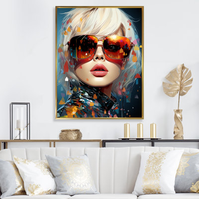 «Colorful Artistic Woman Fusion Portrait III», art mural Pop Art