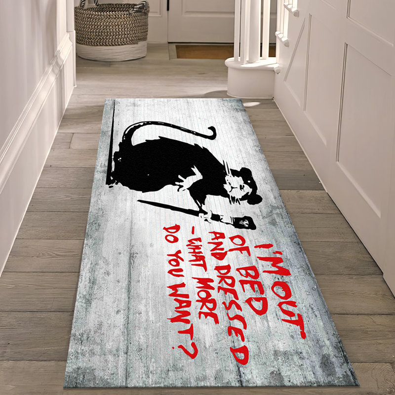 Floral Symphony Non Woven Soft Type Printed Rug with Vibrant Blossom Design for Elegant Home Decor, Rectangle 5'3" x 7'7"