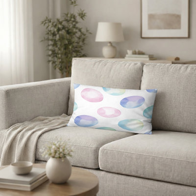 Coussin décoratif à pois Modern Circles