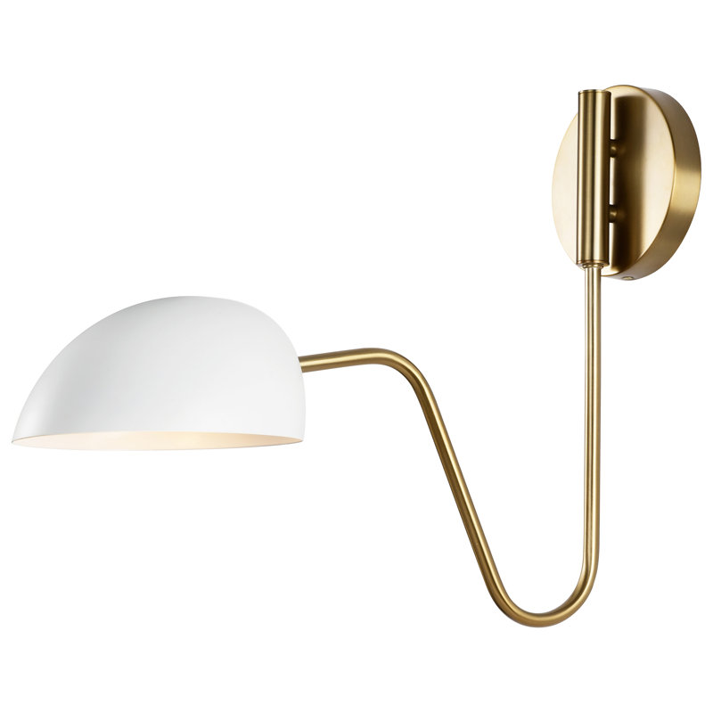 Bras pivotant à 1 lumière à intensité variable Judson, Blanc mat