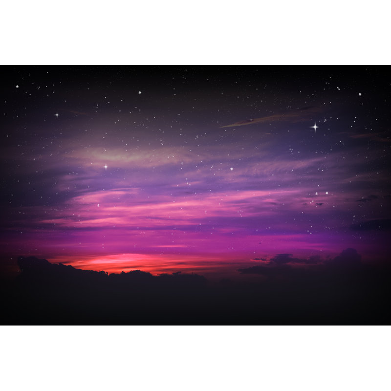 Colorful Night Sky - Wrapped Canvas Print, 81cm H x 122cm W x 3.8cm D