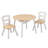 Kids' Wooden Round Storage Table & 2 Chair Set - Natural & White-21330786