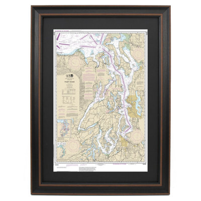 Puget Sound | Nautical Chart | Framed Print