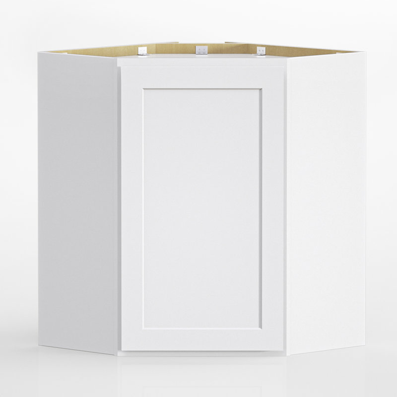 Premium 30" H X 24" W Corner Wall Mounted Kitchen Cabinet, Space-Saving Diagonal Storage