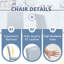 Chaise d'appoint rembourrée avec pieds en métal-509195817-509195816-509195819
