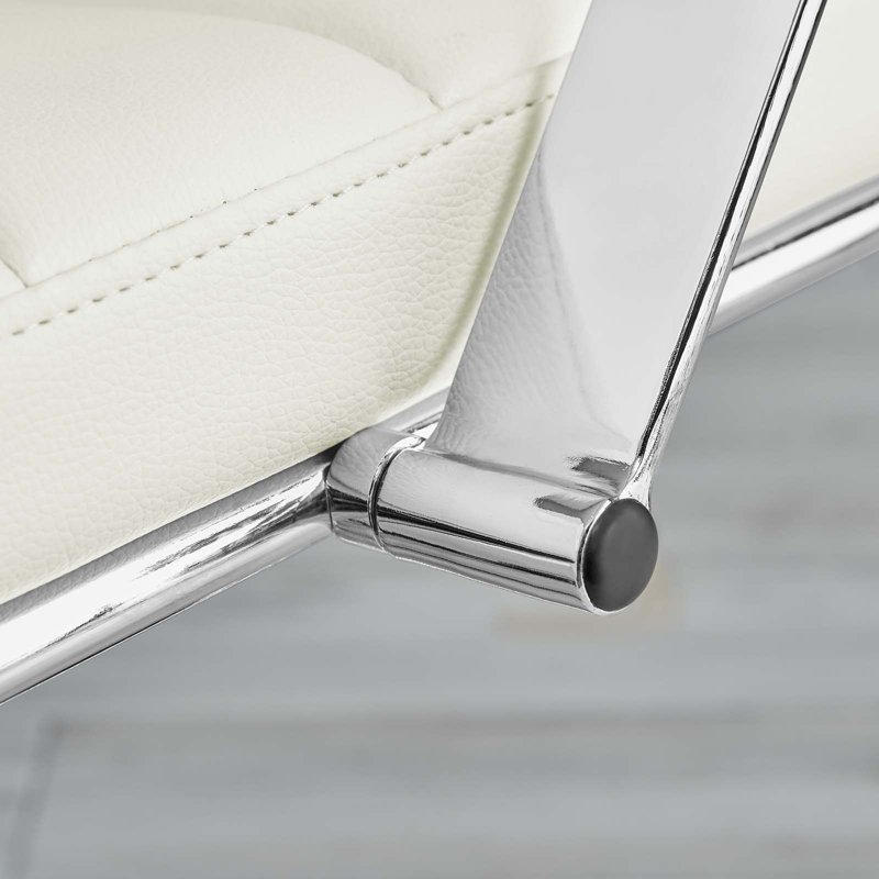 Modway Jive Ribbed Mid-back Executive Office Chair, White