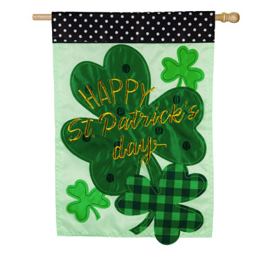 Drapeau de jardin à 2 côtés st. patrick day Taie décorativerocks