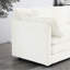 Salon blanc - Chenille haute et structure en bois massif 3: Revêtement en blanc, atmosphère douillette