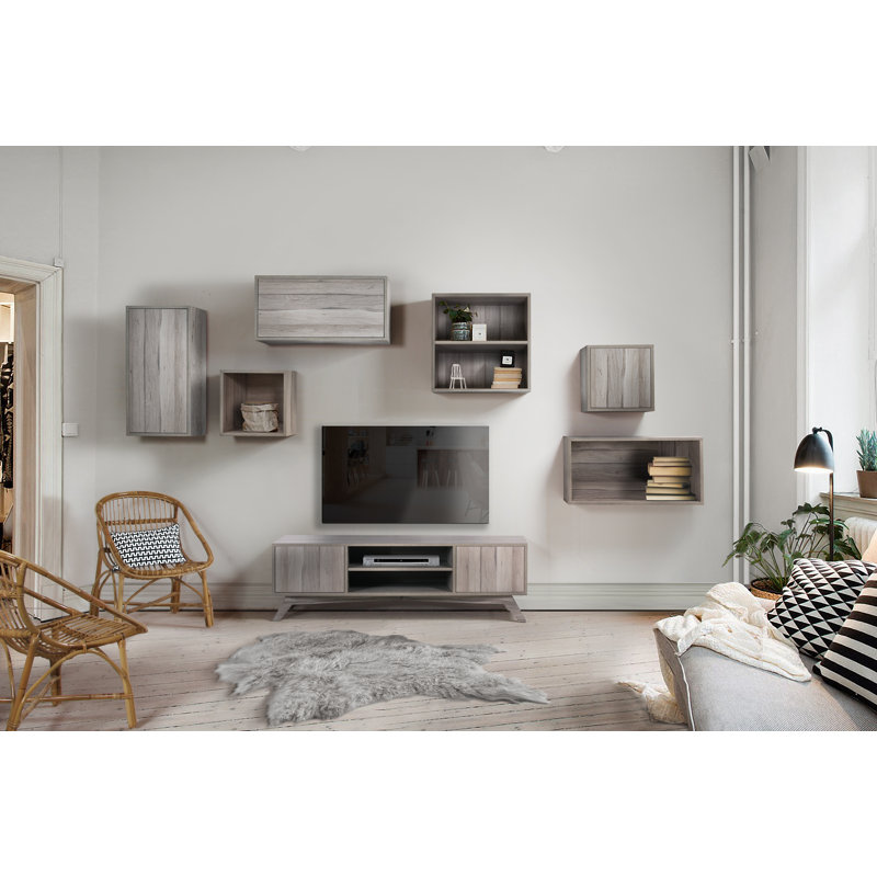 Skandi Accent Shelf, Grey Oak