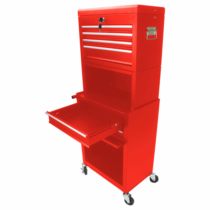 Armoire d'appoint en acier, Rouge