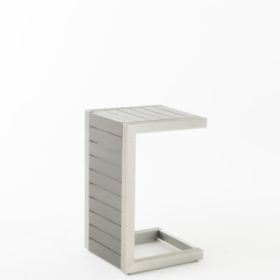 Outdoor Table With Aluminum Construction - Functional & Stylish End Adds A Modern Flair To Your Garden