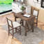 Ensemble de salle à manger à tréteaux extensible 3 pièces Bibeta, table en bois avec abattants et chaises rembourrées-165408945-165408946-165408947
