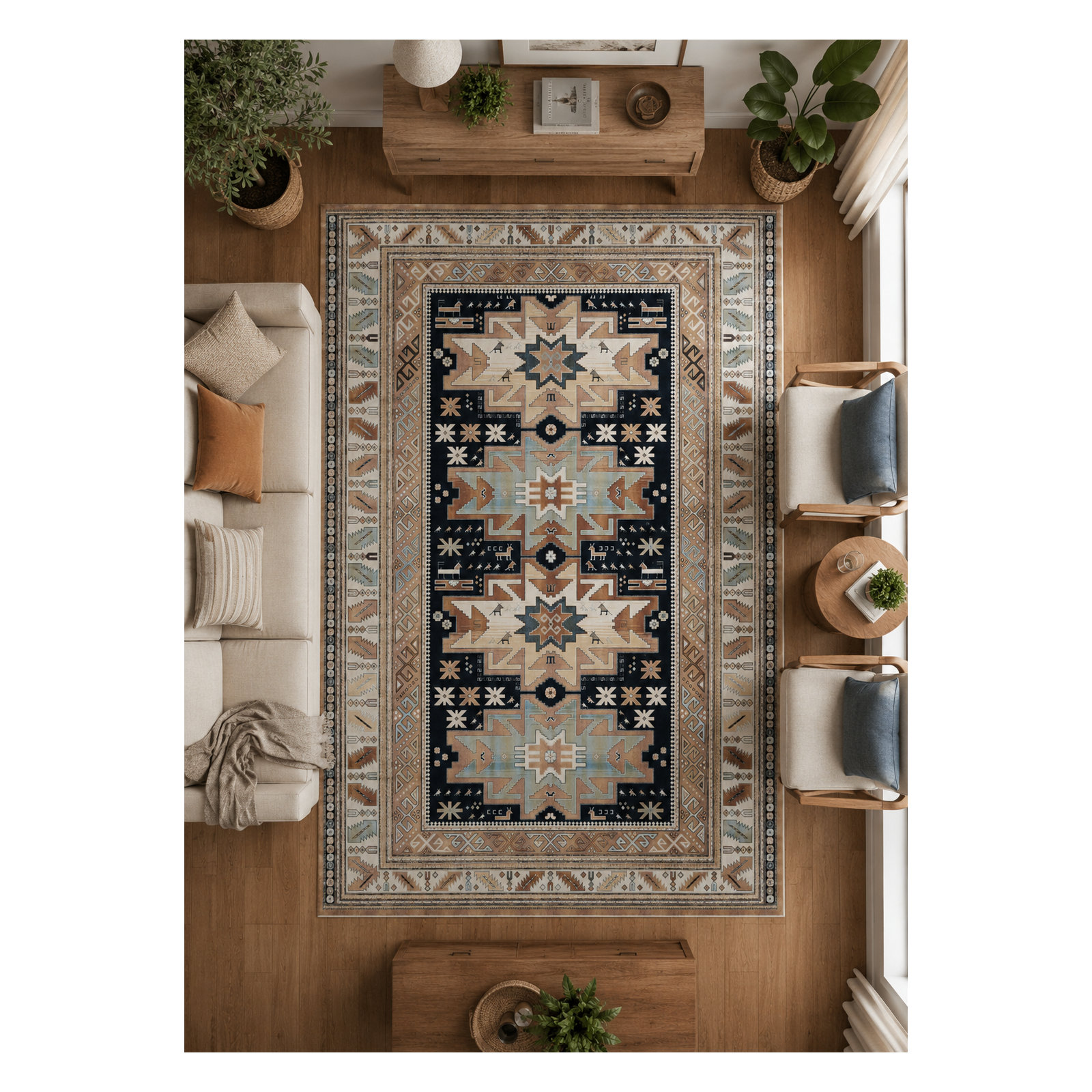 Ovid Viscose Rug, Rectangle 3'2" x 4'6"