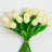 13in. Artificial White Tulip Flower Bundle - Set of 20