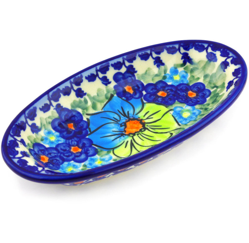 Polish Pottery Stoneware Condiment Server