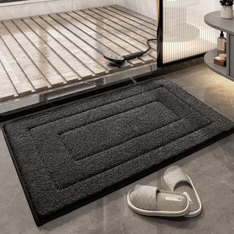 Tapis de bain avec envers antidérapant, Simple - L 47 po x l 24 po, Blanc