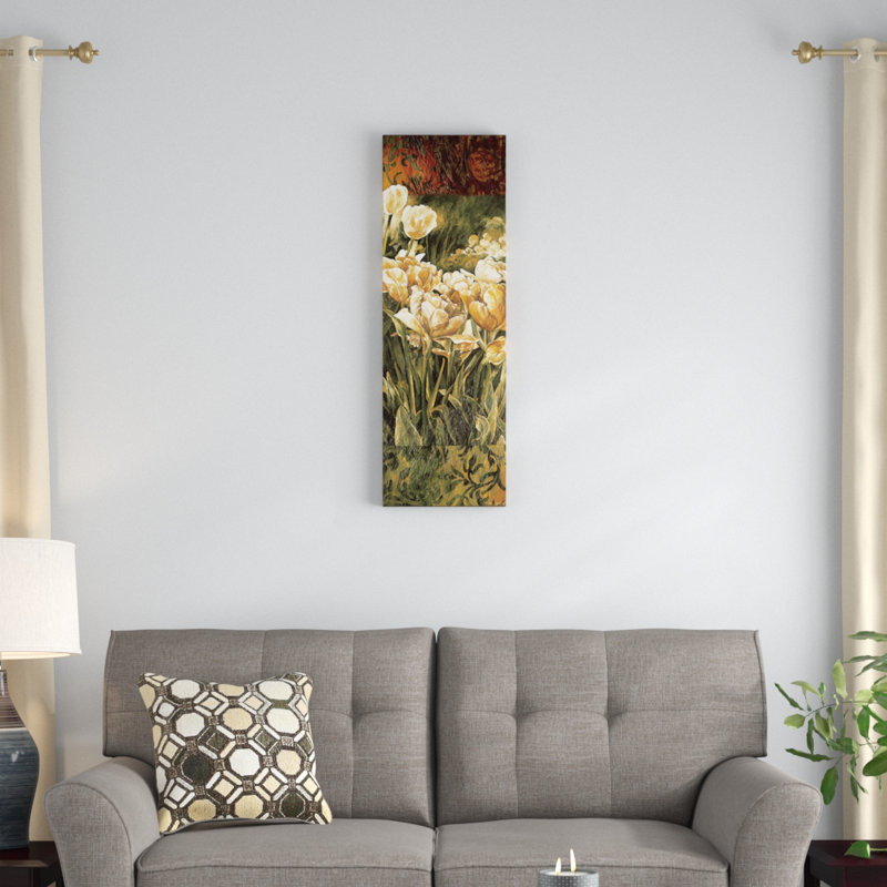 « summer jardin i », reproduction d’impression sur toile tendue, H 36 po x l 12 po x P 1,5 po, Toile tendue