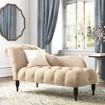 Chaise longue à accoudoirs roulés Angelica